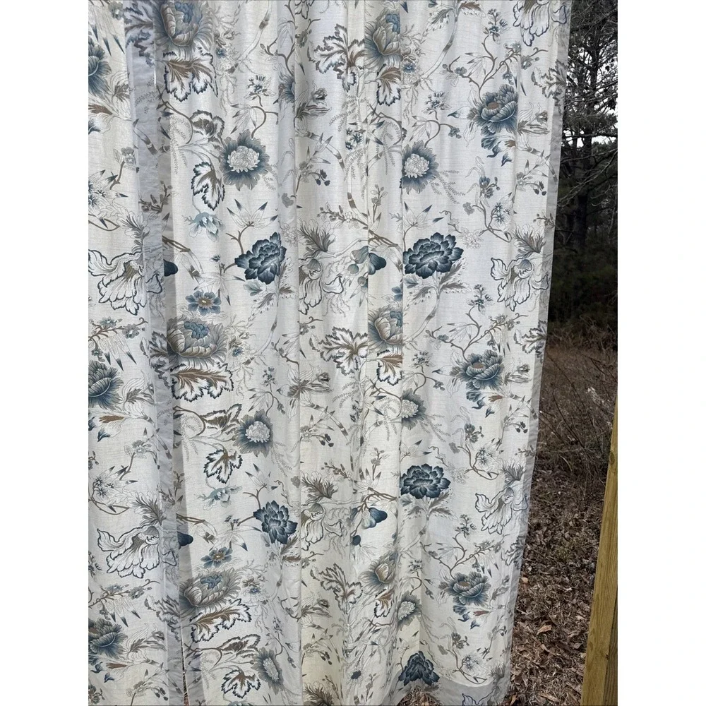 Custom Jcpenney Blue Caramel Floral On Ivory 51x78